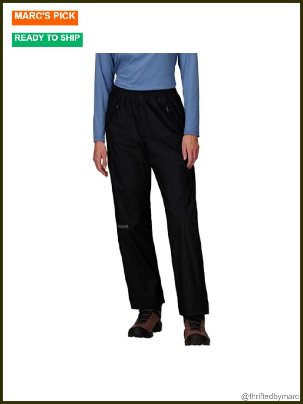 Marmot Women's Precip Eco Waterproof Full-Zip Hiking Pants Nylon